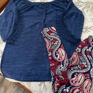 Open Sleeve lace tunic with leggings
